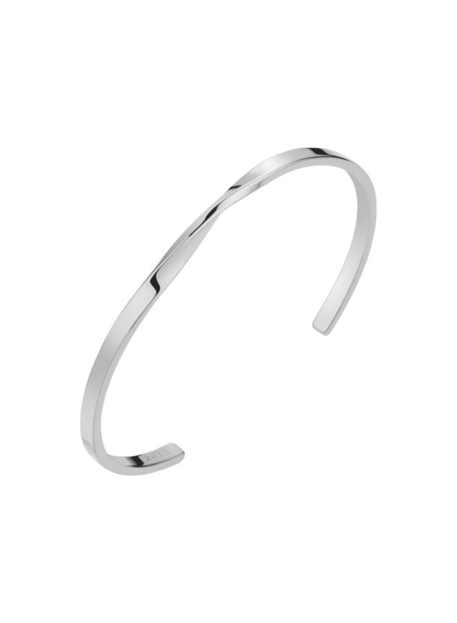 زنك سوار زينك النسائي من الستانلس ستيل باللون الفضي | ZFBG007S - Image 1