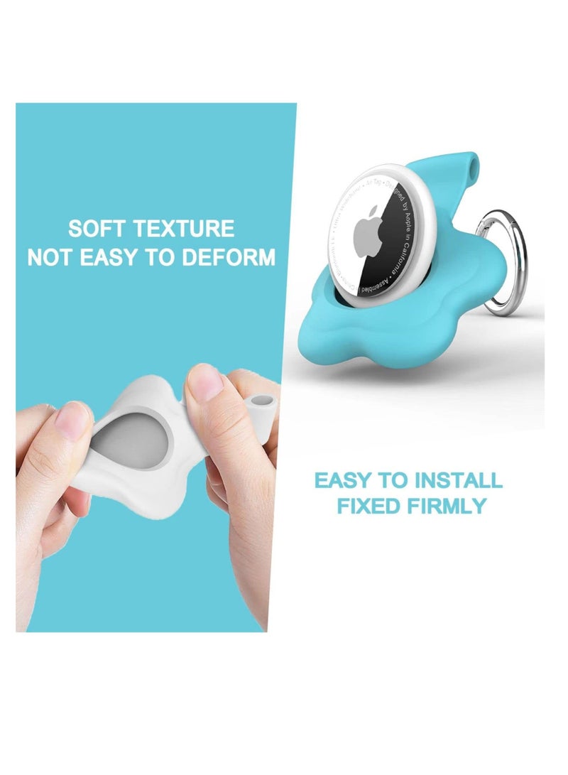 Captaintech Airtag Case for Apple AirTag, MAKINGTEC for Keychain AirTags Case with Anti-Lost Key Ring, Protective for AirTag Holder Case Cover, Items for Pets, Keys, Backpacks (5 Pack Multiple Colours) - Image 4