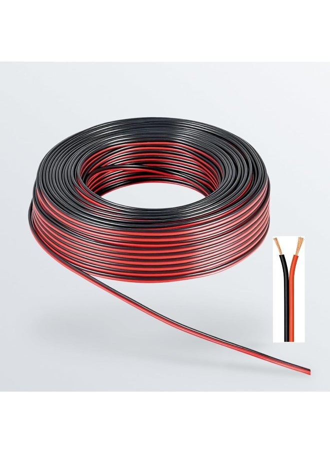 melfi Melfi 2 Core .75Mm Speaker Cable Wire - Ideal For Home Hifi/Car Audio, 32Mtr For Car Speakers, Stereos, Subwoofers And Home Theater (Redandblack)  - Image 1