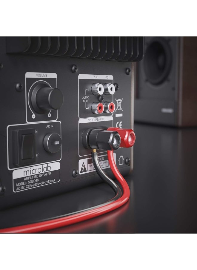 melfi Melfi 2 Core .75Mm Speaker Cable Wire - Ideal For Home Hifi/Car Audio, 32Mtr For Car Speakers, Stereos, Subwoofers And Home Theater (Redandblack)  - Image 4