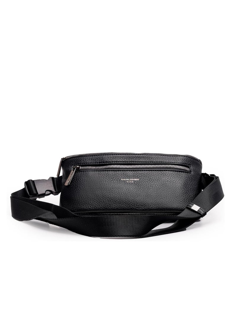 David Jones women's fanny pack bag in model CM6845-1- David Jones Waiste And Shoulder Sport Style Fanny Pack Color Black - Image 1