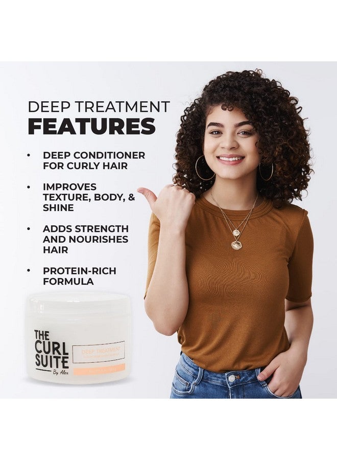 The Curl Suite Restoring Deep Treatment hair masque for Dry Damaged Hair- Conditioning & Repair Treatment for distressed curls, color treated or bleached hair -Improves Softness & Adds Shine (8 Oz.) - Image 2