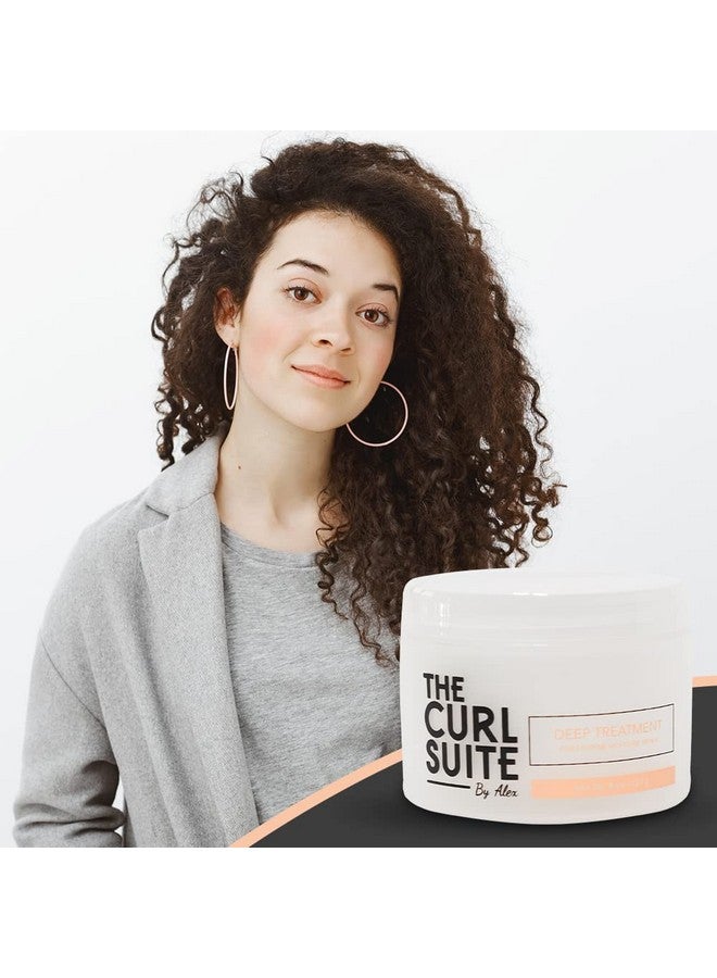 The Curl Suite Restoring Deep Treatment hair masque for Dry Damaged Hair- Conditioning & Repair Treatment for distressed curls, color treated or bleached hair -Improves Softness & Adds Shine (8 Oz.) - Image 3