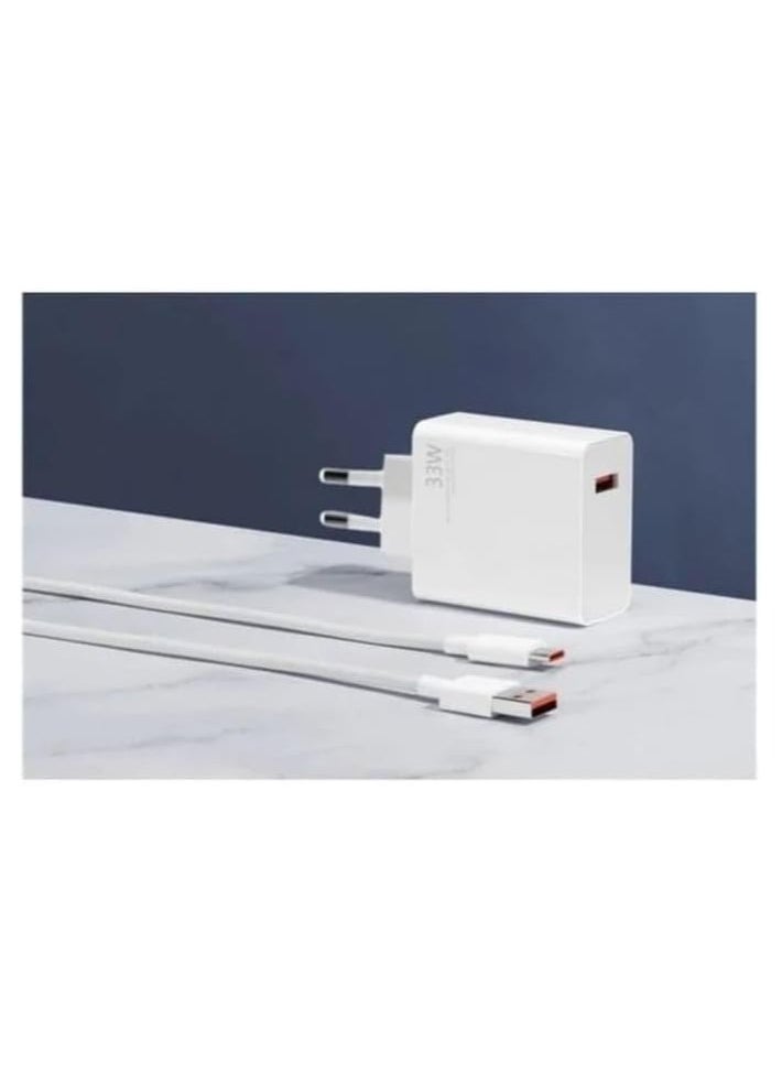 MUNTAQI محول شحن سريع 33 واط مع كابل Type-C – محول طاقة للشحن السريع لهواتف Xiaomi Redmi Note 9، Note 10، Note 9 Pro، Note 8، Note 7، Poco M2 Pro، Mi A1 A2 A3 – شاحن حائط عالي السرعة لأجهزة USB-C، تصميم مدمج وآمن - Image 4