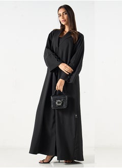 هدية المدينة  عباية كلاسيكية سوداء - HM  - Image 1