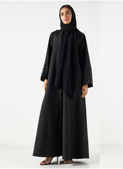 هدية المدينة  عباية كلاسيكية سوداء - HM  - Image 3