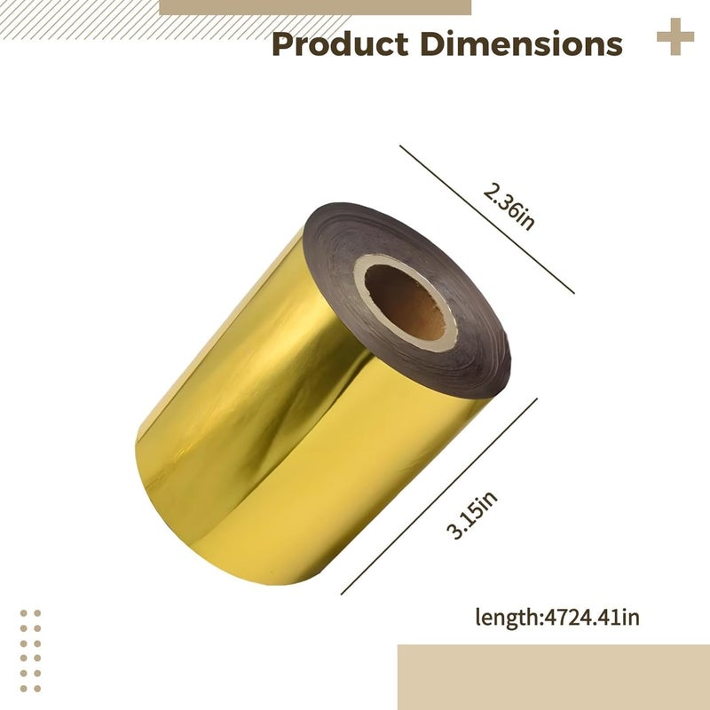 Gold Foil Transfer Sheets for Crafts, High-Gloss Gold Leaf Sheets for Wood, Plastic & Leather, Ideal for Artistic Creations, 3.1 in × 393.7 Ft - Image 4