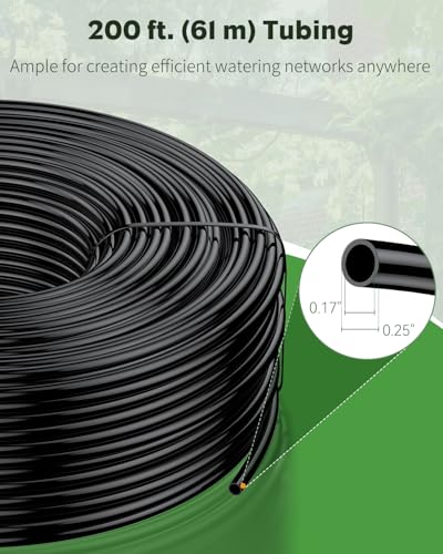 Pawfly 200 ft 14 Drip Irrigation Tubing Blank Distribution Tubing for Drip Irrigation System Drip Irrigation Hose Roll for Garden Watering System - Image 3