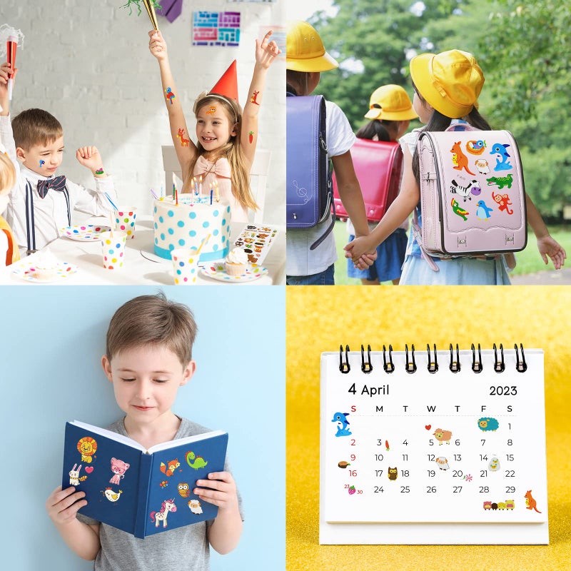 DaiUni 24 Sheets(400+) Animal 3D Puffy Stickers for Toddlers Kids, Bulk Preschool Sticker Sheets for Reward, Craft, Scrapbooking - Image 4
