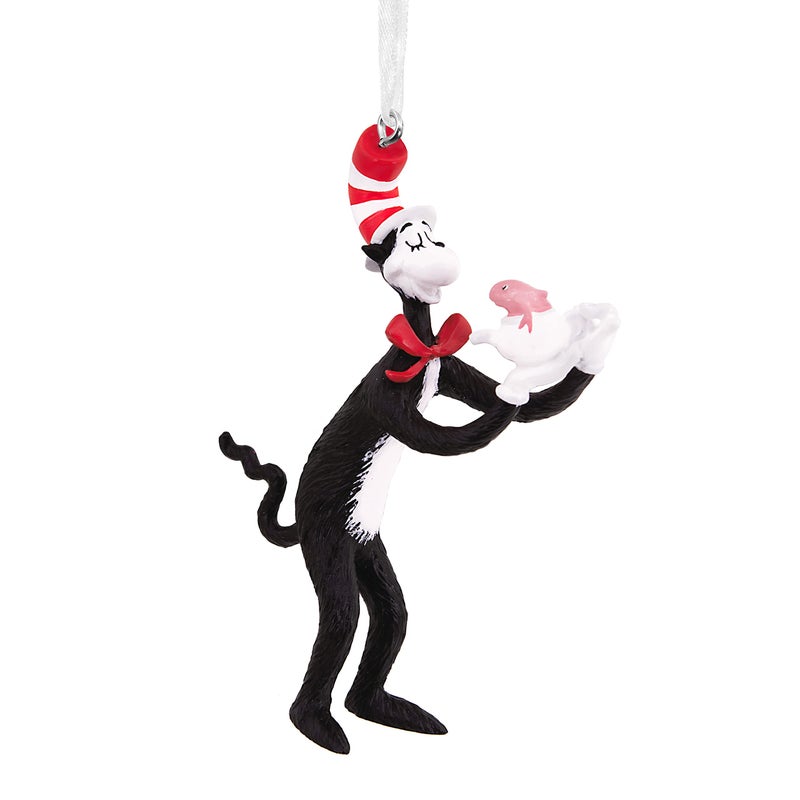 Hallmark Dr. Seuss Cat in the Hat With Fish Bowl Christmas Ornament - Image 1