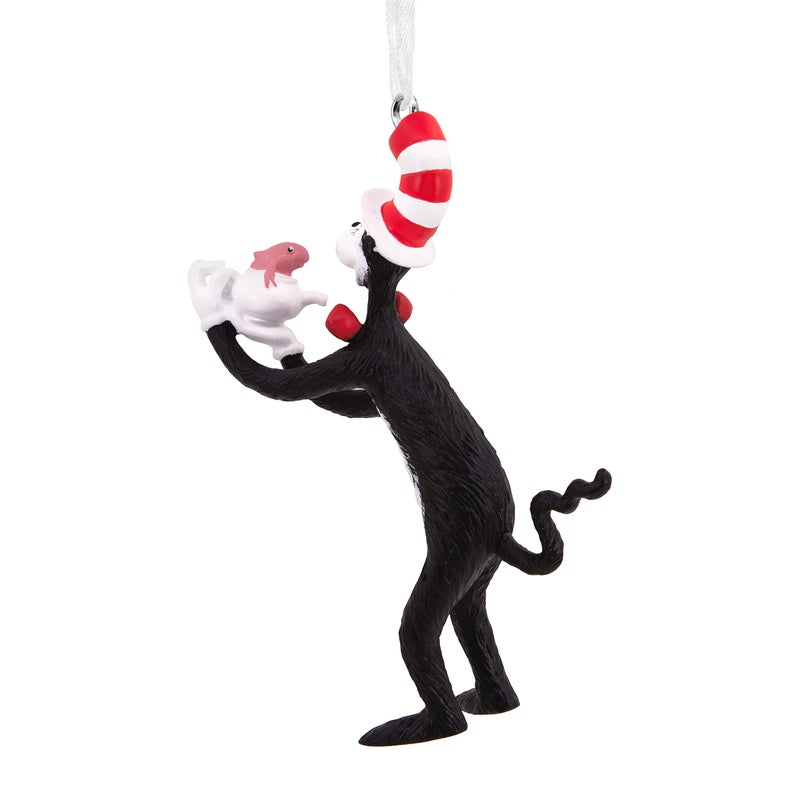 Hallmark Dr. Seuss Cat in the Hat With Fish Bowl Christmas Ornament - Image 2