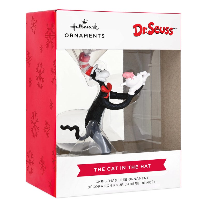 Hallmark Dr. Seuss Cat in the Hat With Fish Bowl Christmas Ornament - Image 3