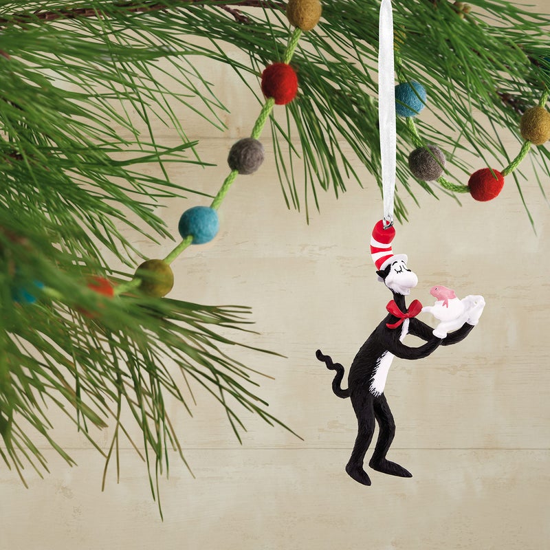 Hallmark Dr. Seuss Cat in the Hat With Fish Bowl Christmas Ornament - Image 5