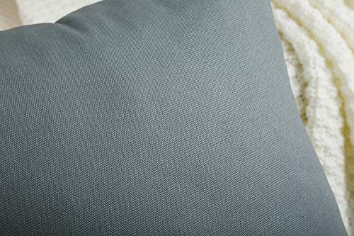TangDepot Handmade Decorative Solid 100% Cotton Canvas Throw Pillow Covers/Pillow Shams, (24" x24" , Steel Grey, 1 Count (Pack of 1)) - Image 3