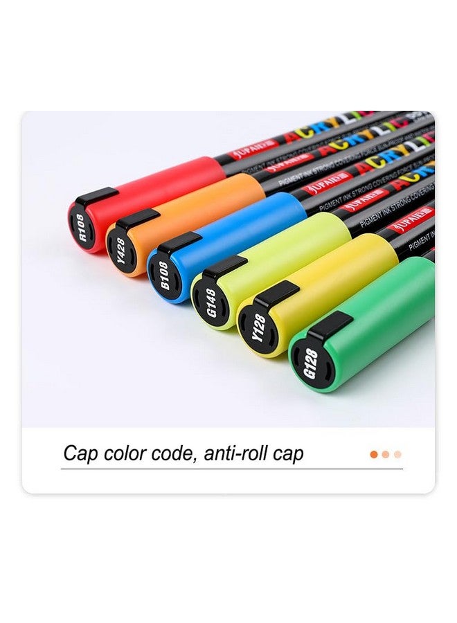 Like-It like it Jupai 24 Color Acrylic Paint Markers 4.0mm Tip Paint Pens Permanent Graffiti Markers for Rock Wood Mugs Fabric Windows or DIY Craft - Image 4