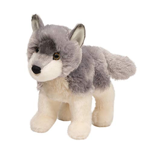 Douglas Ashes Wolf Plush 8Inch Soft Realistic Stuffed Animal Toy for Kids Toddlers Wildlife Collectors - Image 1