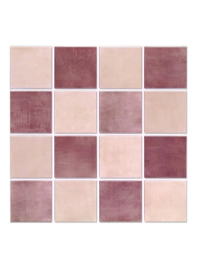 Commomy 10 Pcs Matte 3D Peel and Stick Tile 11.8"x11.8" Ultralight PVC Square Peel and Stick Backsplash for Kitchen Stick on Tiles for Bathroom,Living Room,Fireplace,Interior Wall Decor,Dusty Rose - Image 1