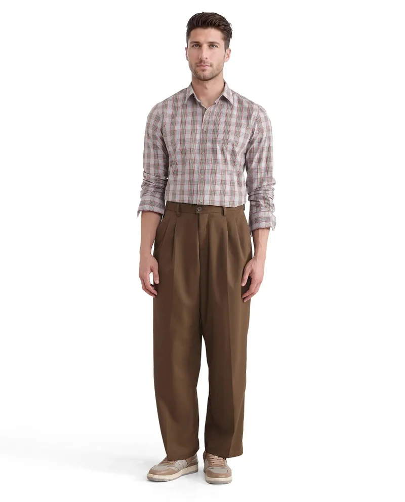 Rare Rabbit Men's Yard Check Cotton Shirt