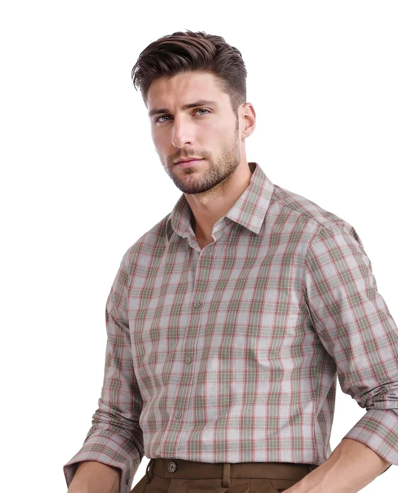 Rare Rabbit Men's Yard Check Cotton Shirt