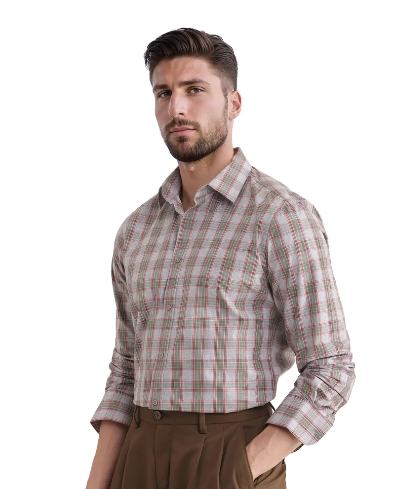Rare Rabbit Men's Yard Check Cotton Shirt