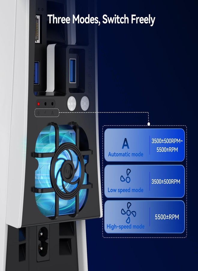 نيودري مروحة تبريد NEWDERY لملحقات P5 Slim، مروحة تبريد هادئة مطورة مع سرعة تلقائية، منفذ USB 3.0 للتحكم وإضاءة RGB، مخصصة لهاتف P5 Slim فقط - Image 4