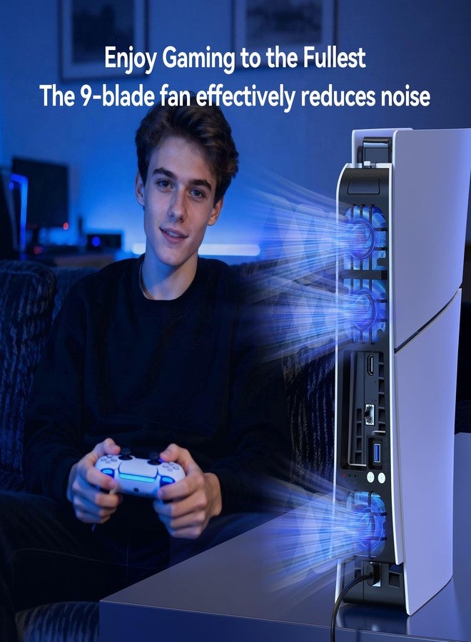 نيودري مروحة تبريد NEWDERY لملحقات P5 Slim، مروحة تبريد هادئة مطورة مع سرعة تلقائية، منفذ USB 3.0 للتحكم وإضاءة RGB، مخصصة لهاتف P5 Slim فقط - Image 5