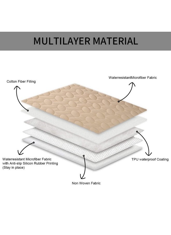 Ameritex - Pet Bed Cover Dog Bed Blanket For Sofa And Furniture Waterproof New Pattern Design (30X70 Inch, Beige) - Image 1