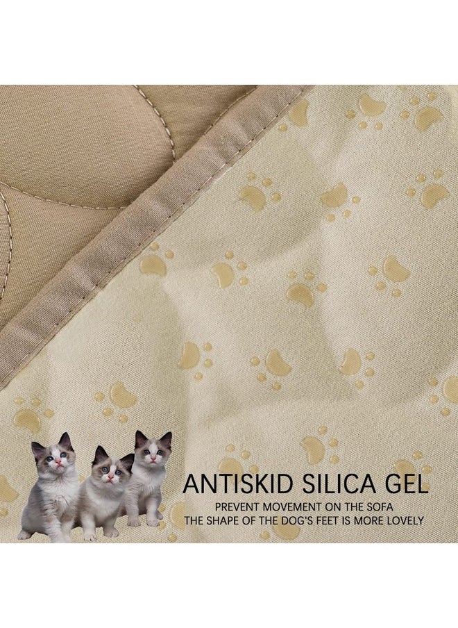 Ameritex - Pet Bed Cover Dog Bed Blanket For Sofa And Furniture Waterproof New Pattern Design (30X70 Inch, Beige) - Image 1