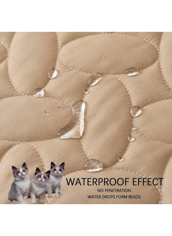 Ameritex - Pet Bed Cover Dog Bed Blanket For Sofa And Furniture Waterproof New Pattern Design (30X70 Inch, Beige) - Image 1