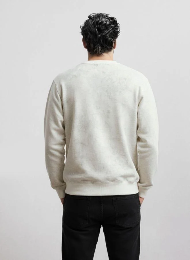 The Indian Garage Co Men Relaxed Fit Printed Crew Neck Full Sleeves Sweatshirt