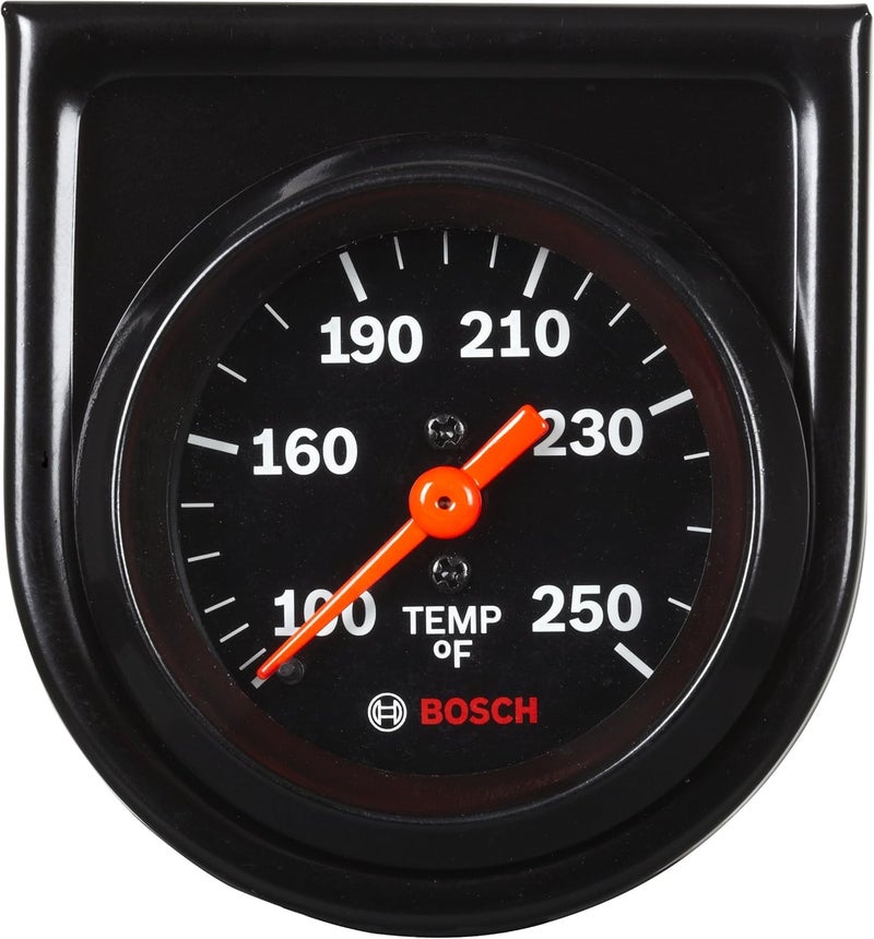 BOSCH SP0F000053 Style Line 2" Mechanical Water/Oil Temperature Gauge (Black Dial Face, Black Bezel) - Image 1