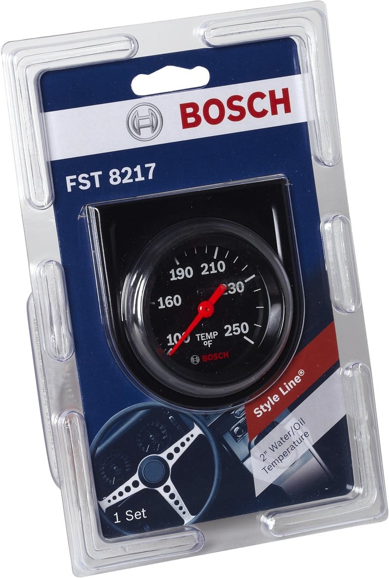 BOSCH SP0F000053 Style Line 2" Mechanical Water/Oil Temperature Gauge (Black Dial Face, Black Bezel) - Image 3