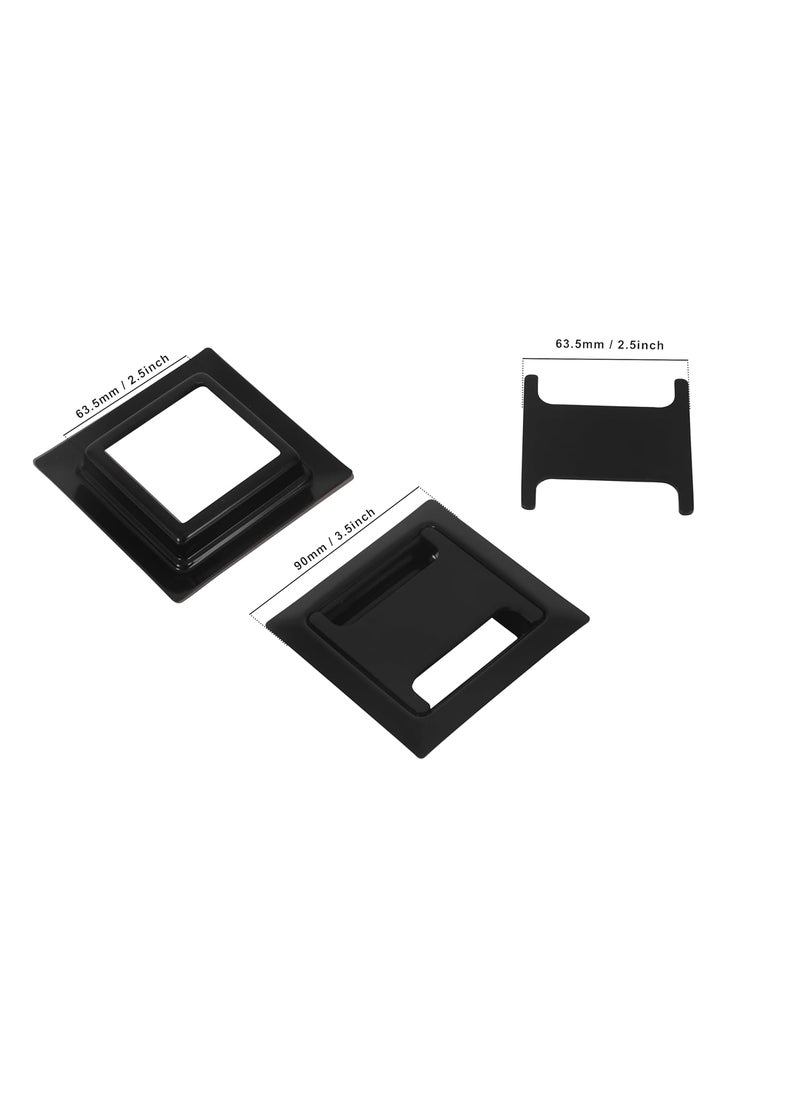 Nixnine Nixnine 25 Inch Stainless Steel Cable ManagerCable Hole Cover GrommetWire Cable Organiser Manager Black Square Pack of 2  - Image 2