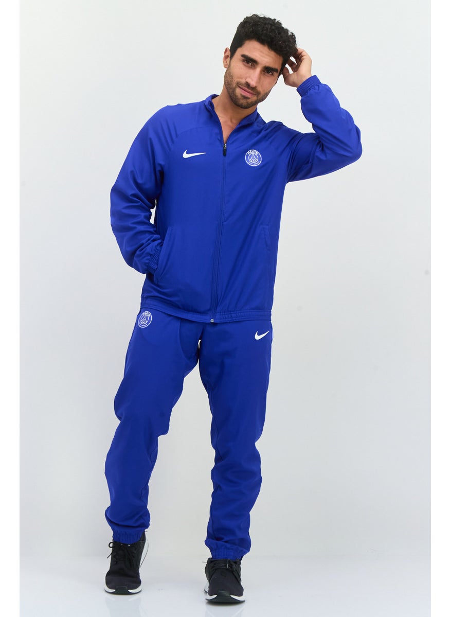 Nike Men 2 Pcs Sportswear Fit Long Sleeve Training Tracksuits, Blue  - Image 1