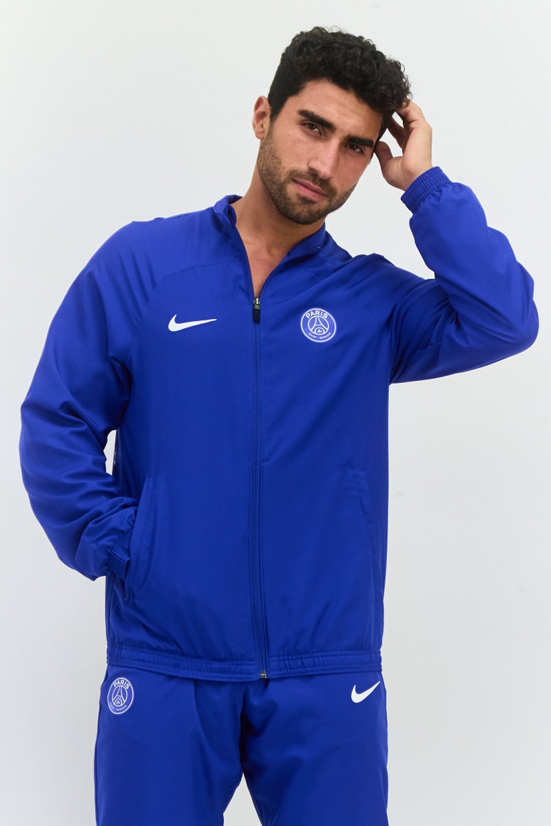 Nike بدلة رياضية للرجال 2 قطعة بأكمام طويلة، زرقاء - Image 2