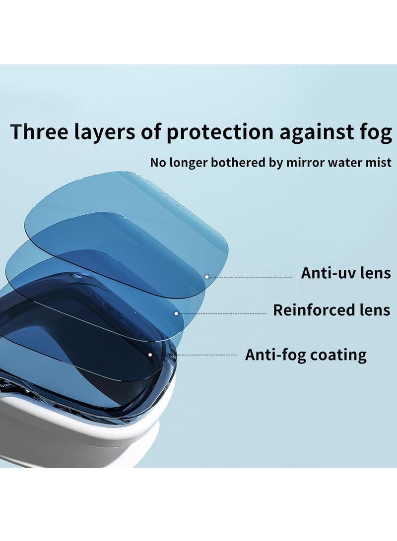 TAPIT Swim Goggles and Cap Set Men Women Adult Swimming Goggles for Men UV Protection Silicone Swim Cap No Leaking Anti Fog Swim Goggles for Adult Bring earplugs (Black) - Image 3