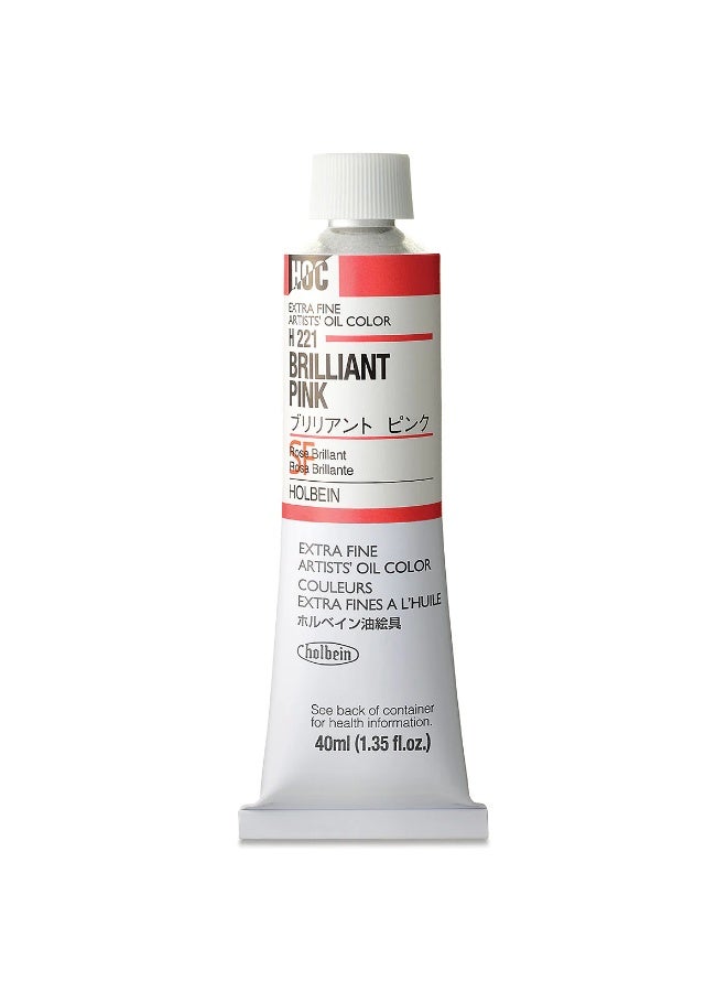 Holbein Artists' Oil Colors , 40ml - Brilliant Pink - Image 1