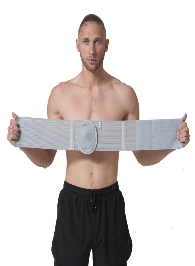 belltop Umbilical Hernia Belt for men & women. Abdominal Binder - compression pad for naval (double thickness). Hernia support belt: ventral, incisional, epigastric, belly button hernias. Prevention aid (S/M (24 to 38 inch umbilical area)) - Image 2