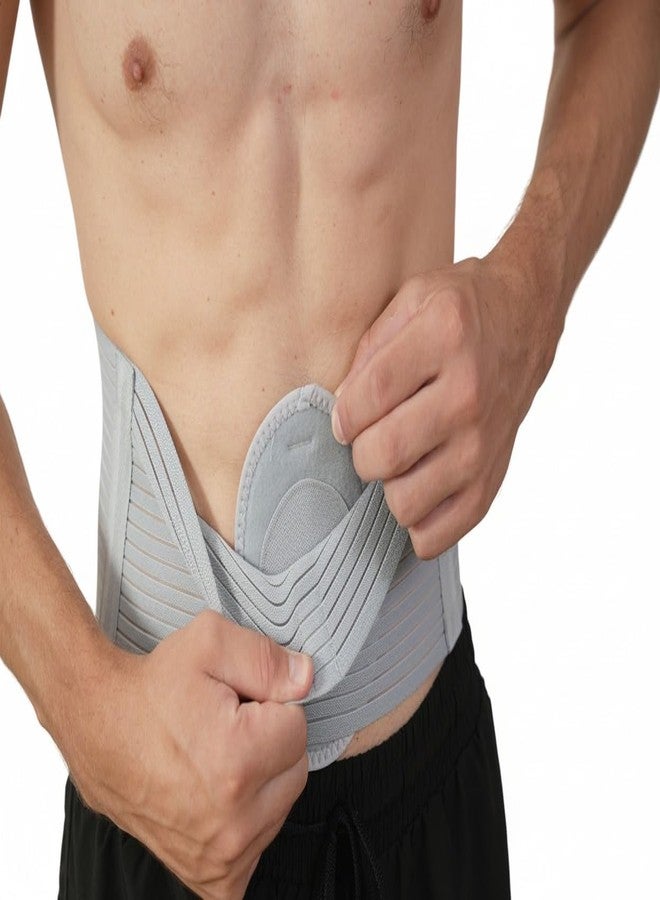belltop Umbilical Hernia Belt for men & women. Abdominal Binder - compression pad for naval (double thickness). Hernia support belt: ventral, incisional, epigastric, belly button hernias. Prevention aid (S/M (24 to 38 inch umbilical area)) - Image 4