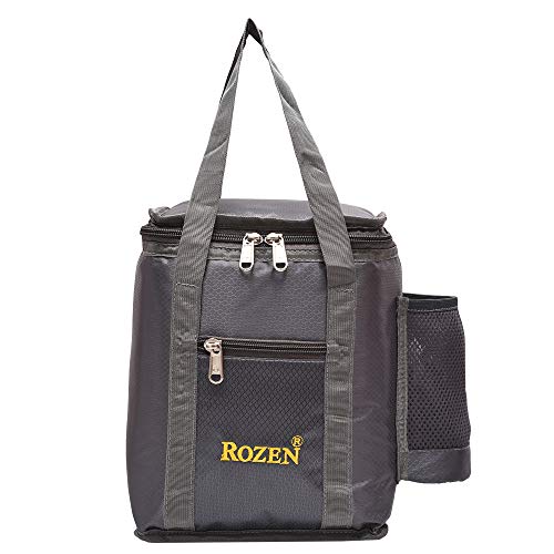 ROZEN Lunch Tiffin Bag roz101-DC Greyfor School Office Picnic (Grey) - Image 1