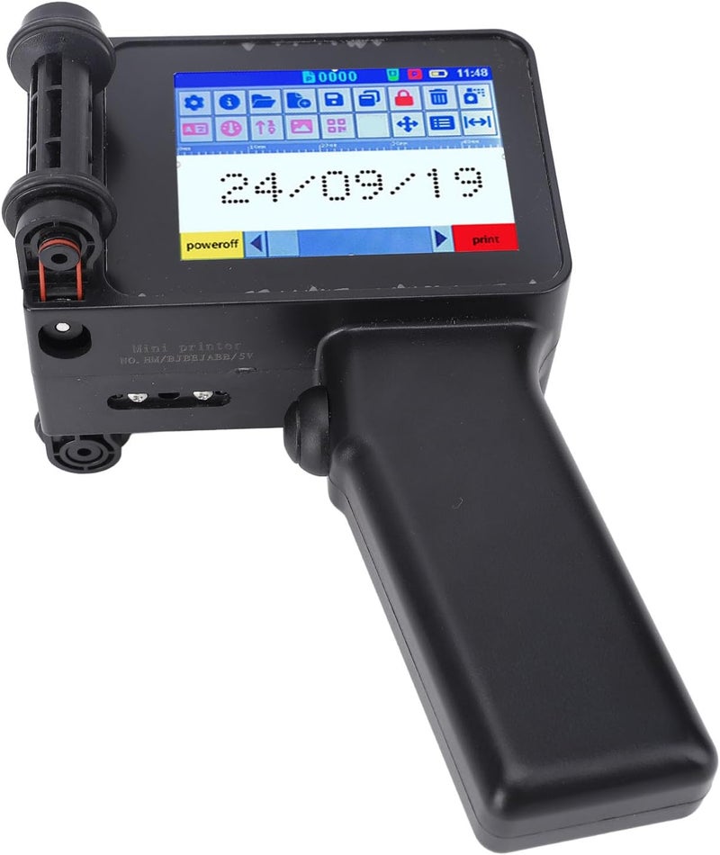 FTVOGUE Handheld Inkjet Printer Portable N6 Model with 4.3 inch HD Touch Screen 12.7mm Printing Height for Barcode QR Code Label Printing on Multiple Materials - Image 1