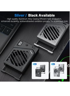Ulanzi ULANZI Camera Cooling Fan Black New Spring Telescopic Mounting Adjustable Mini Intelligent Cooling Fan Real time Monitoring with Type C Charging Port Compatible with Sony Canon FUJIFILM Nikon  - Image 3