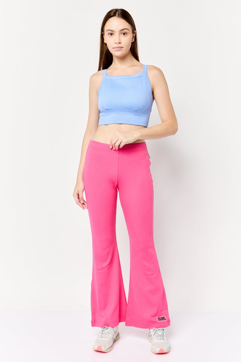 The Giving Movement The Giving Movemet x Fifty Made Women Regular Fit Ribbed Flare Pants, Pink - Image 4
