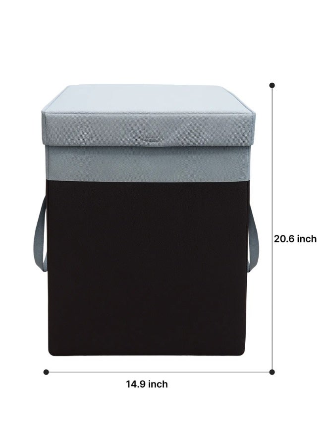 LAZER Foldable Laundry Basket with Lid for Bedroom - Image 2