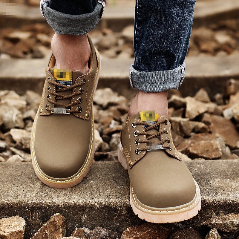 Classic Men'S And Women'S Carter Workwear Low-Top Casual Big-Toe Shoes, Fashionable Round-Toe Couple'S Rhubarb Boots, Anti-Smash Steel Toes - Image 3
