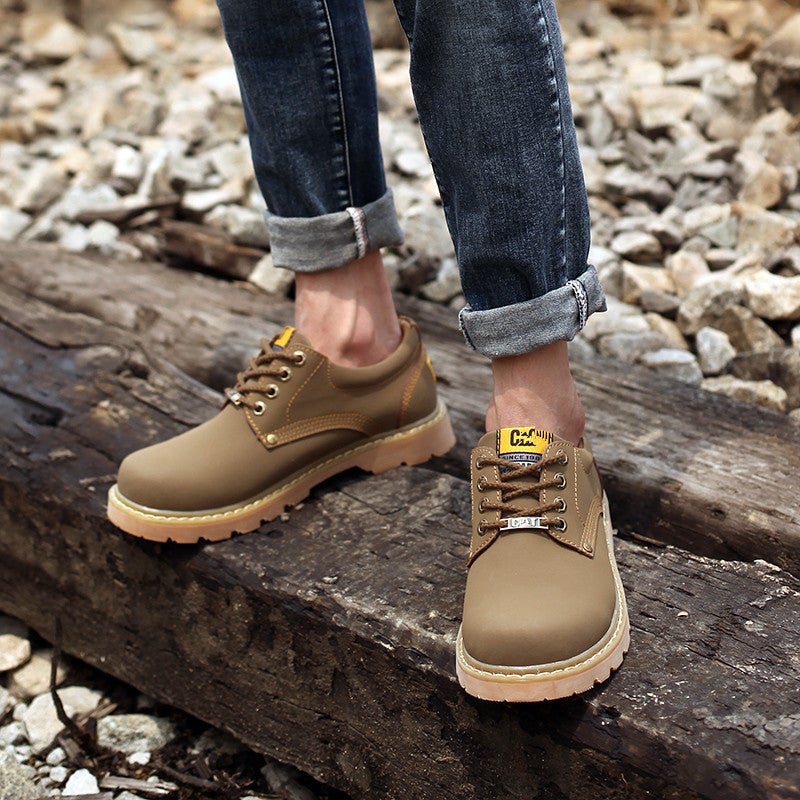 Classic Men'S And Women'S Carter Workwear Low-Top Casual Big-Toe Shoes, Fashionable Round-Toe Couple'S Rhubarb Boots, Anti-Smash Steel Toes - Image 4