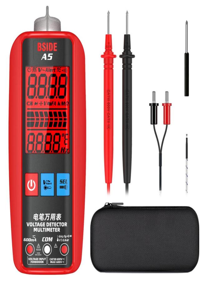 BSIDE Digital Smart Multimeter Measurement Test Meter Temp Detector Multitester 3-Results Display Current Tester VFC V-Alert Live Wire Capacitor Ohm Diode Hz Voltage Meter - Image 1