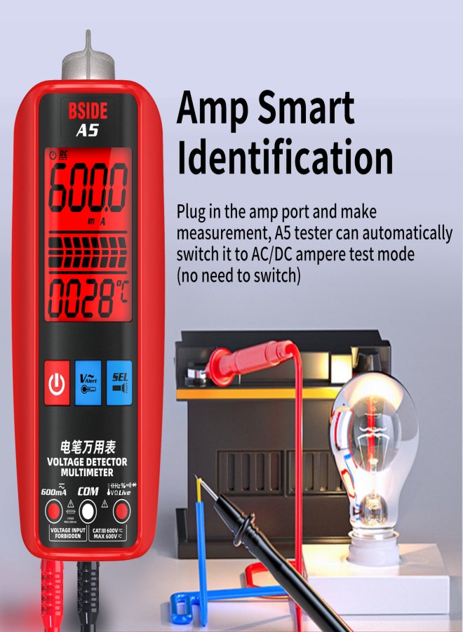 BSIDE Digital Smart Multimeter Measurement Test Meter Temp Detector Multitester 3-Results Display Current Tester VFC V-Alert Live Wire Capacitor Ohm Diode Hz Voltage Meter - Image 2