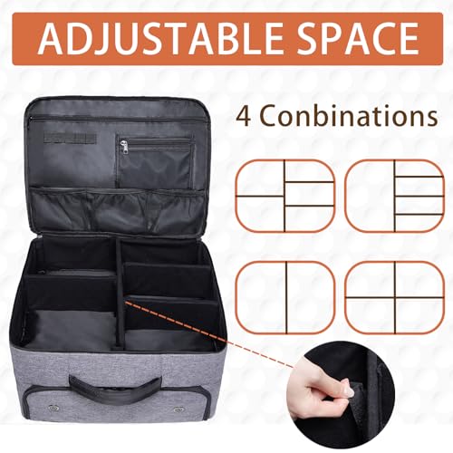 MAQTOIZ Large Golf Trunk Organizer 2 Layer Car Golf Organizer with 2 Shoes Compartment Golf Trunk Storage Locker for Golf Accessories Balls Tees Clothes Gloves Golf Gifts for Men - Image 3