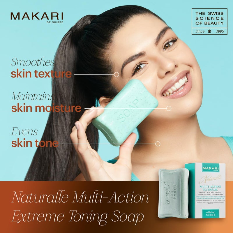 Makari Naturalle Multi-Action Extreme Toning Soap (7 oz) | Moisturizing Bar Soap | Normalizes Oil Levels | Cleanse, Soften, Brighten, and Smooth Rough Skin | Ideal for Sensitive to Dry Skin Types - Image 2